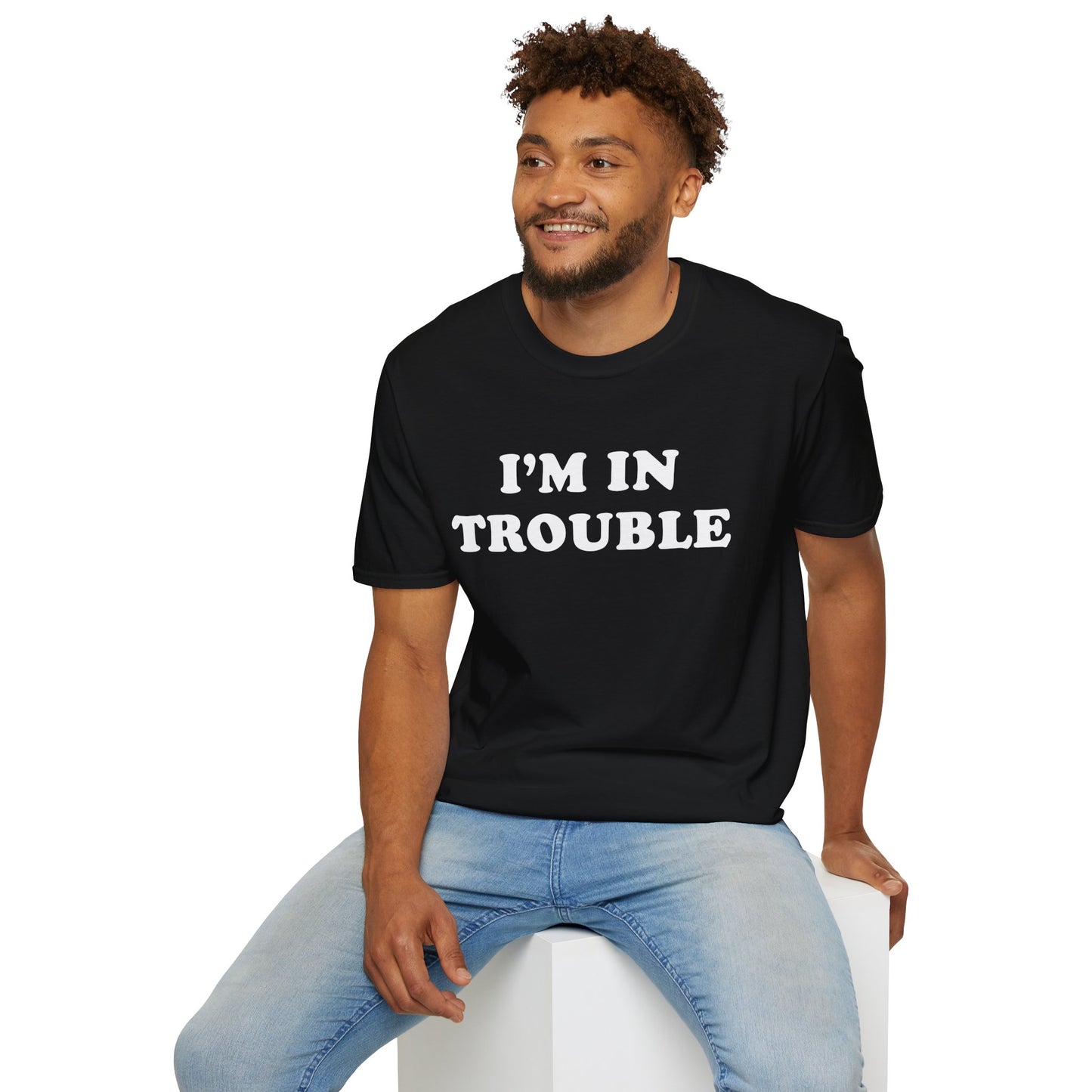 Funny Matching Couple Unisex T-Shirt - I'm trouble, I'm in trouble