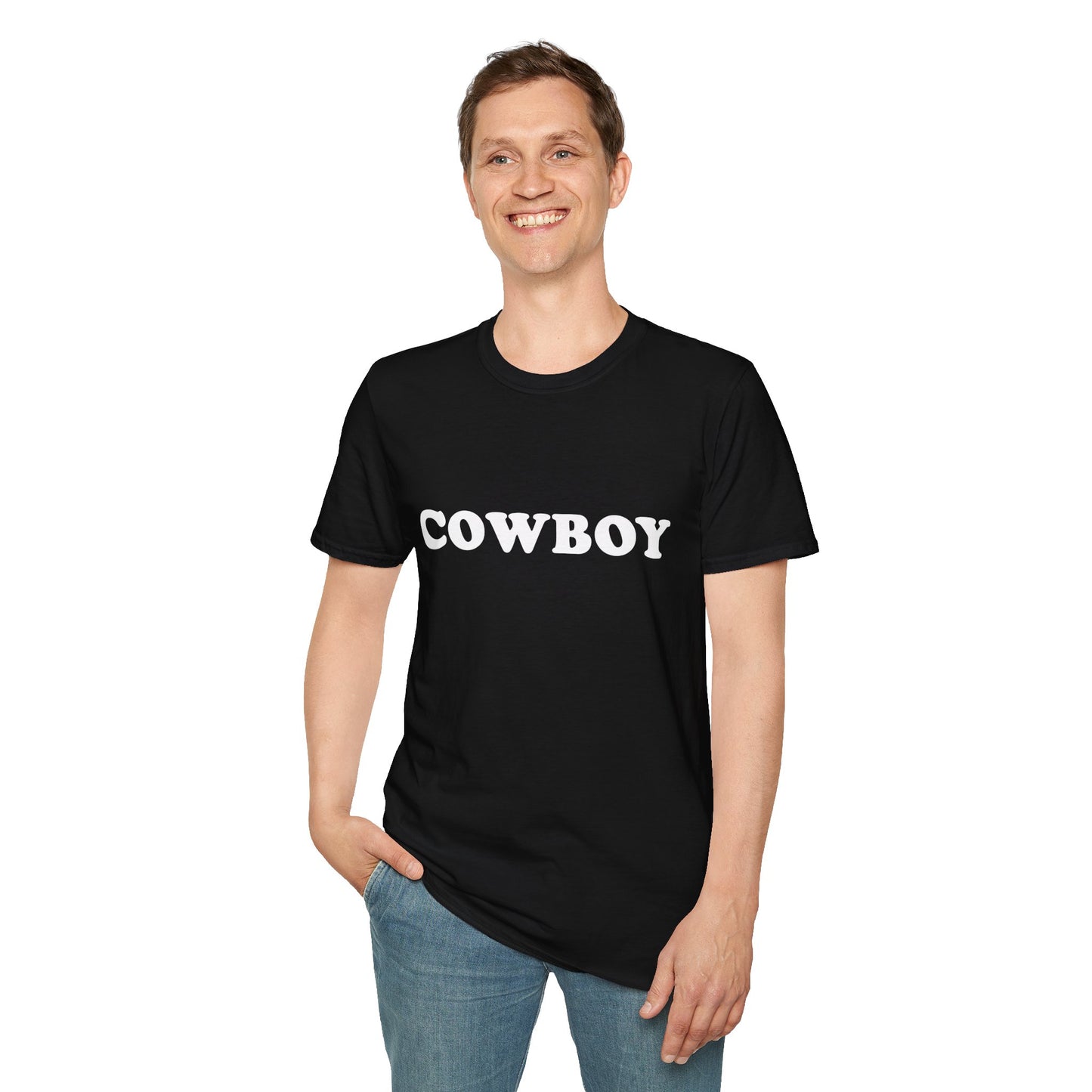 Cowboy Unisex Softstyle T-Shirt - Casual Western Vintage Tee