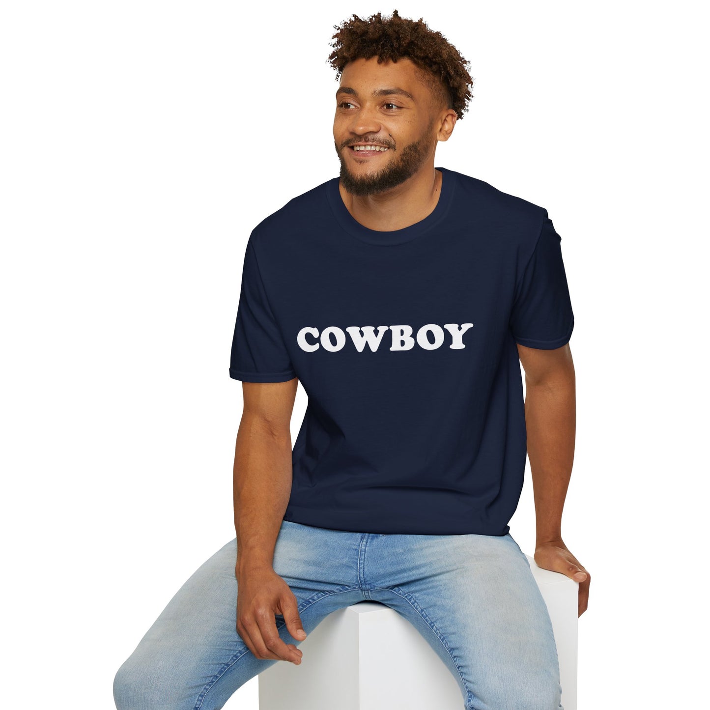 Cowboy Unisex Softstyle T-Shirt - Casual Western Vintage Tee