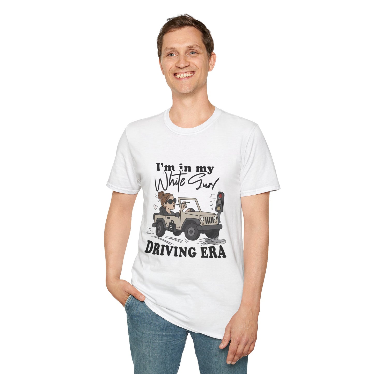 Funny Driving Era Unisex Softstyle T-Shirt - Perfect Summer Gift