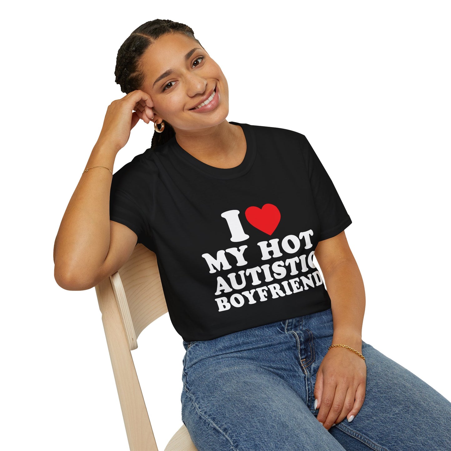 I Love My Hot Autistic Boyfriend Unisex Softstyle T-Shirt