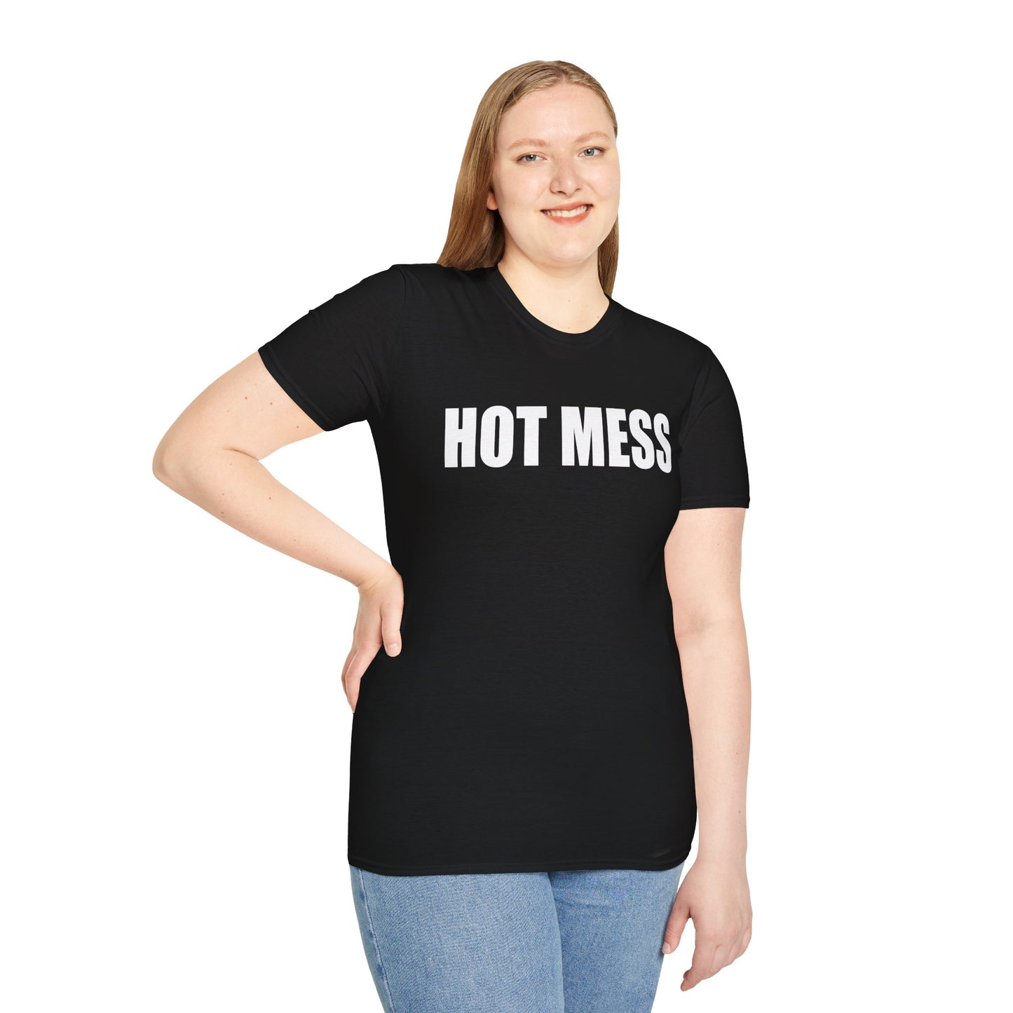 Hot Mess Unisex Softstyle T-Shirt - Casual Fun Tee for Everyday Wear
