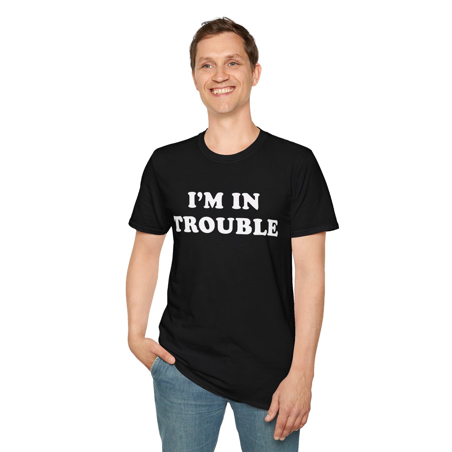 Funny Matching Couple Unisex T-Shirt - I'm trouble, I'm in trouble