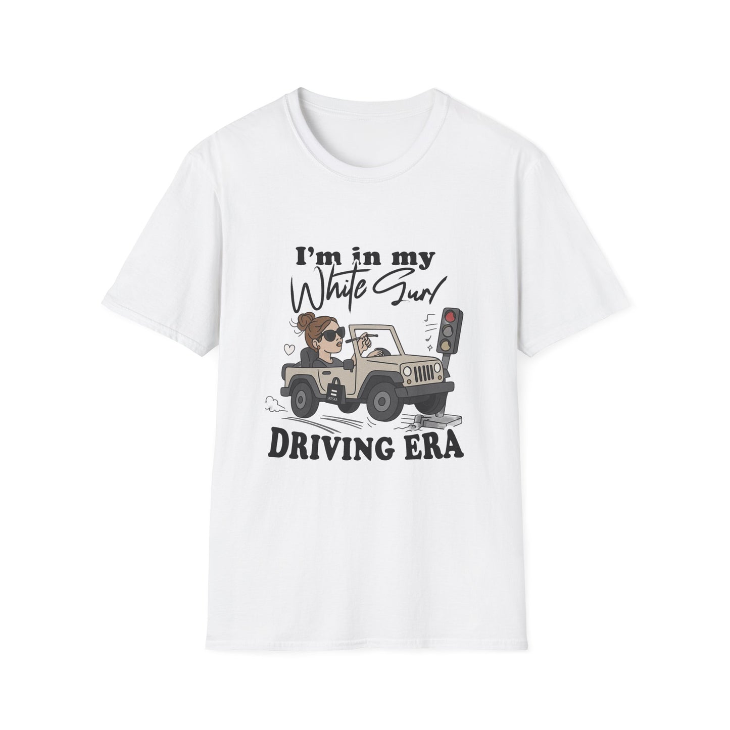 Funny Driving Era Unisex Softstyle T-Shirt - Perfect Summer Gift